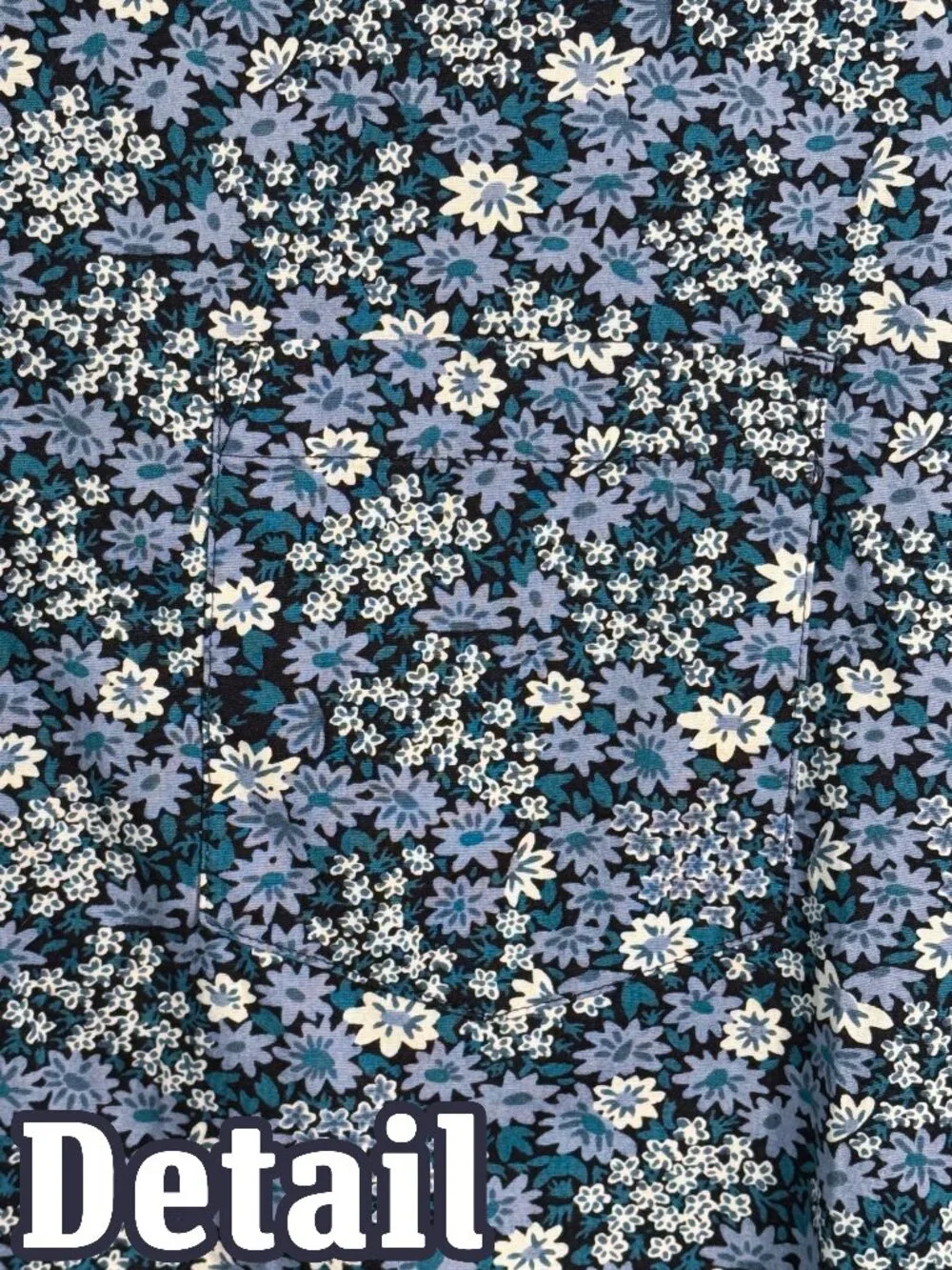 J. Crew Flex Men’s Large Cotton Blue Floral Long-sleeve Button Down Shirt